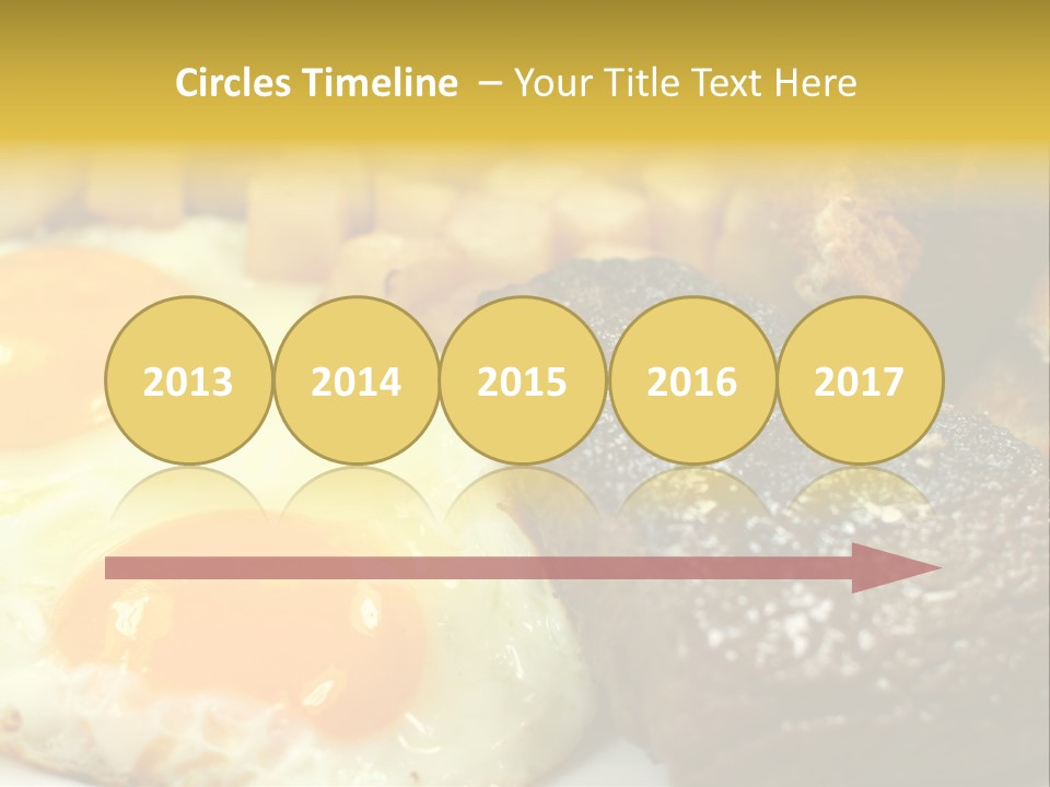 Delicious Steak And Eggs Breakfast PowerPoint Template