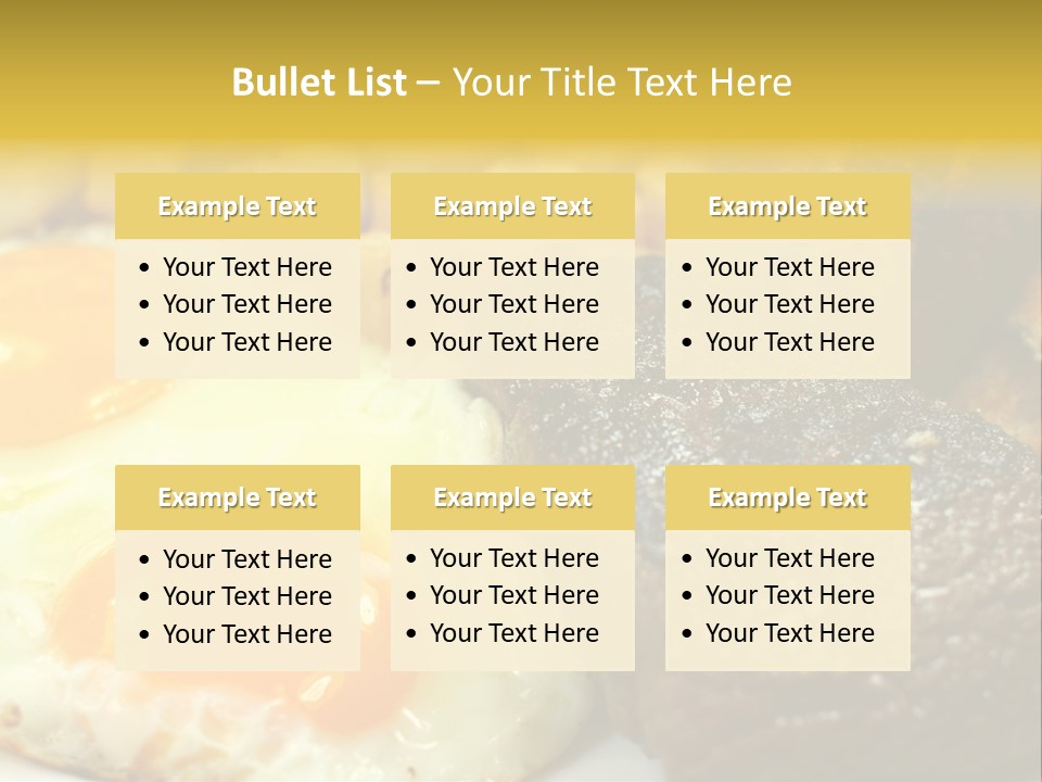 Delicious Steak And Eggs Breakfast PowerPoint Template