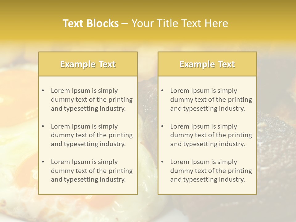 Delicious Steak And Eggs Breakfast PowerPoint Template