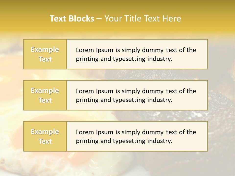 Delicious Steak And Eggs Breakfast PowerPoint Template