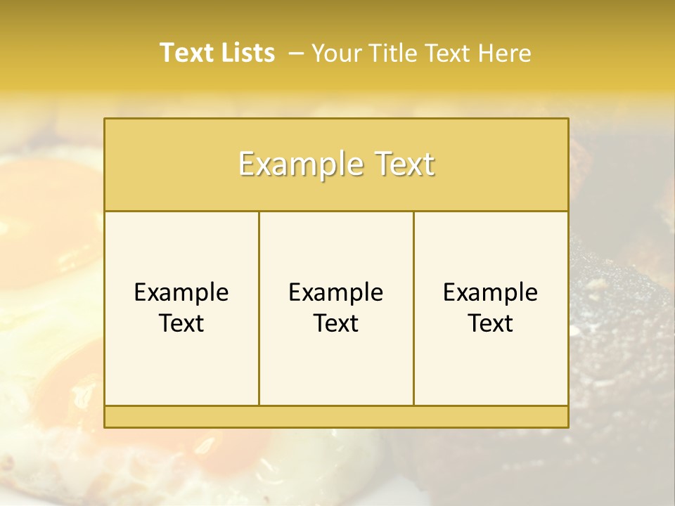 Delicious Steak And Eggs Breakfast PowerPoint Template