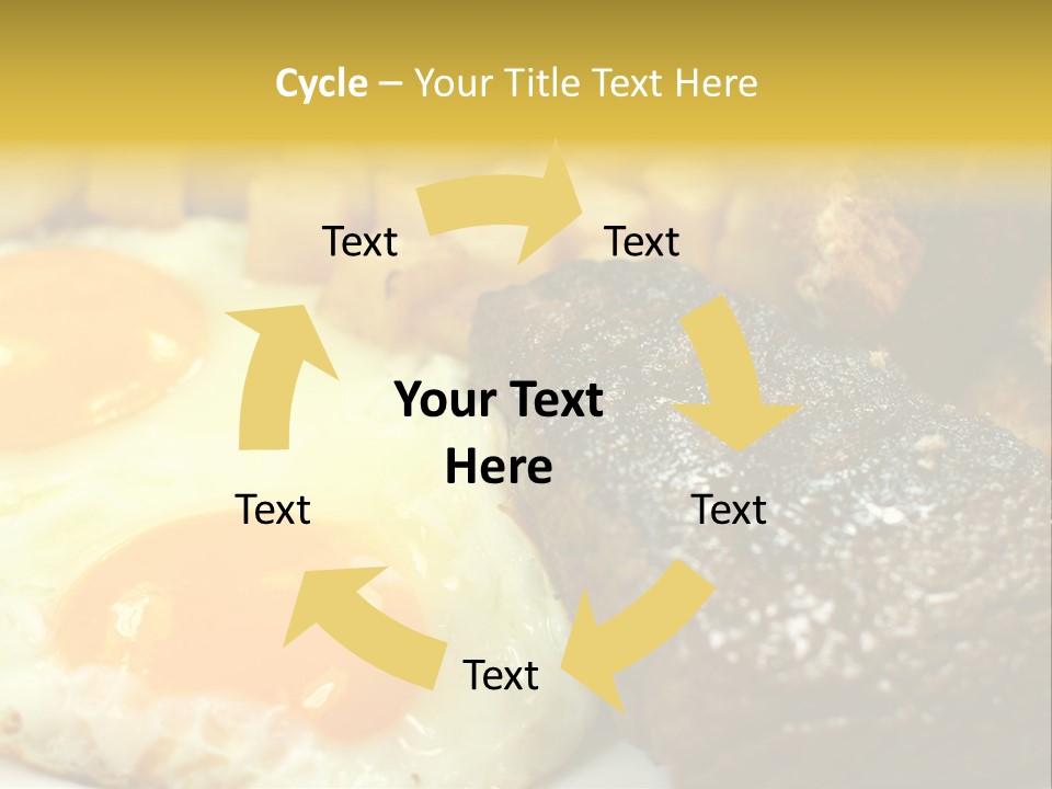 Delicious Steak And Eggs Breakfast PowerPoint Template