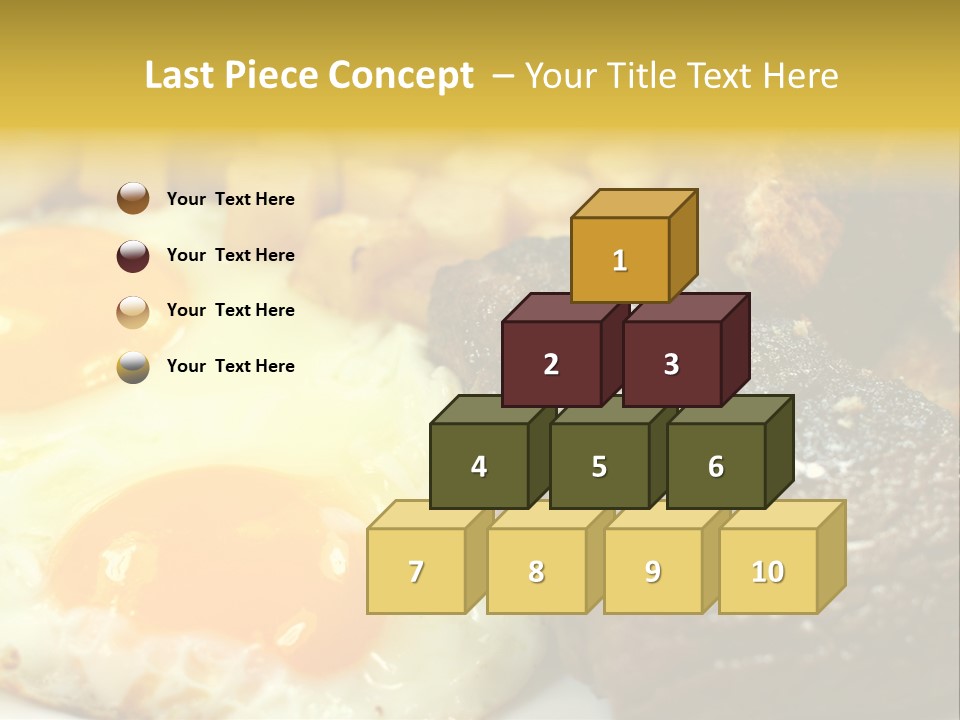 Delicious Steak And Eggs Breakfast PowerPoint Template