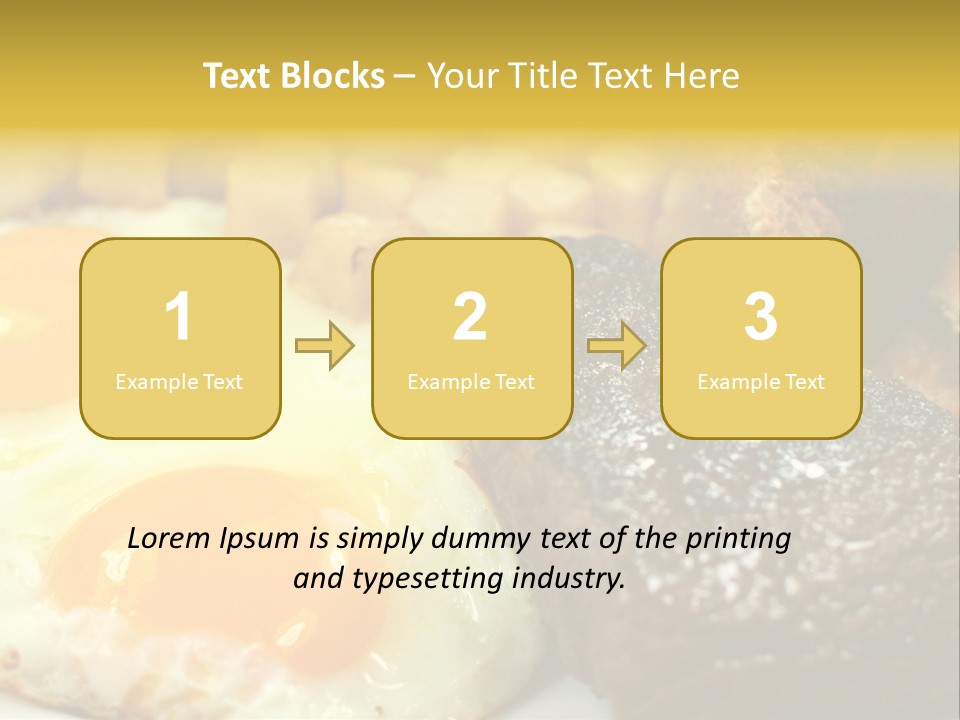 Delicious Steak And Eggs Breakfast PowerPoint Template