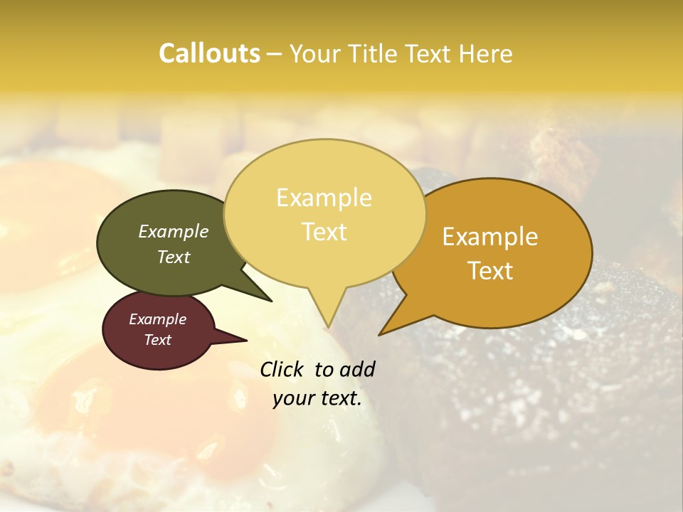 Delicious Steak And Eggs Breakfast PowerPoint Template