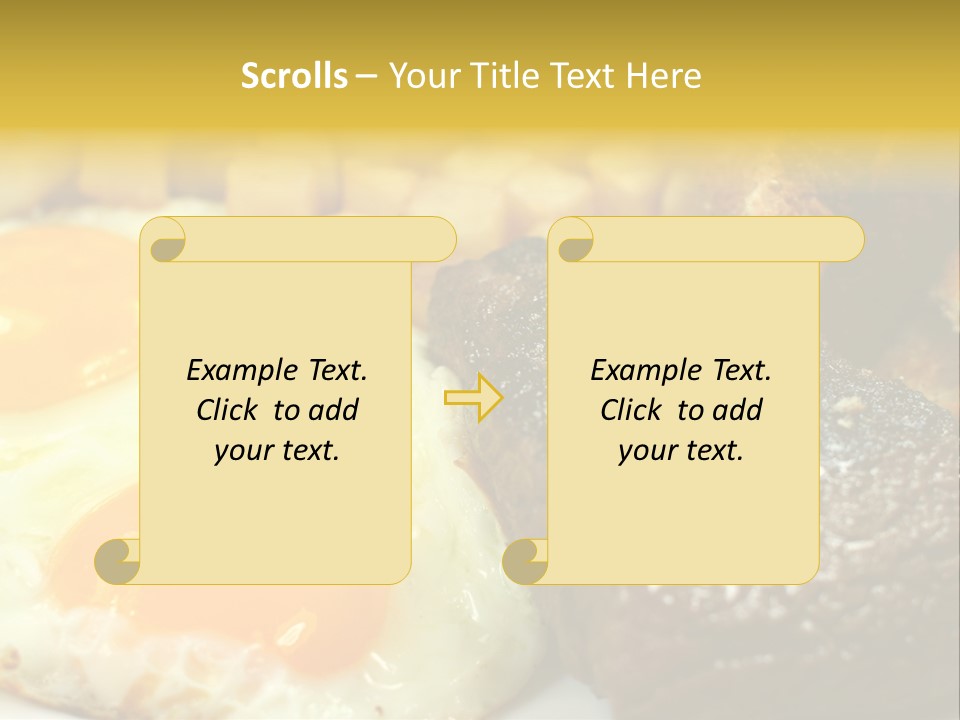 Delicious Steak And Eggs Breakfast PowerPoint Template