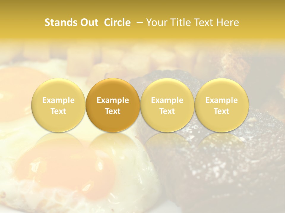 Delicious Steak And Eggs Breakfast PowerPoint Template