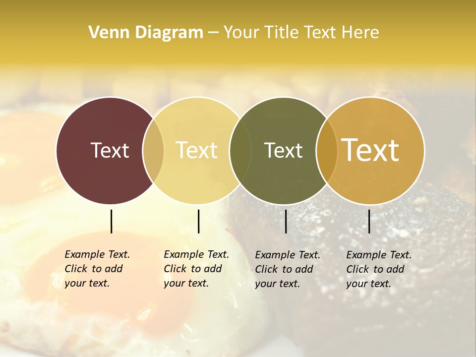 Delicious Steak And Eggs Breakfast PowerPoint Template