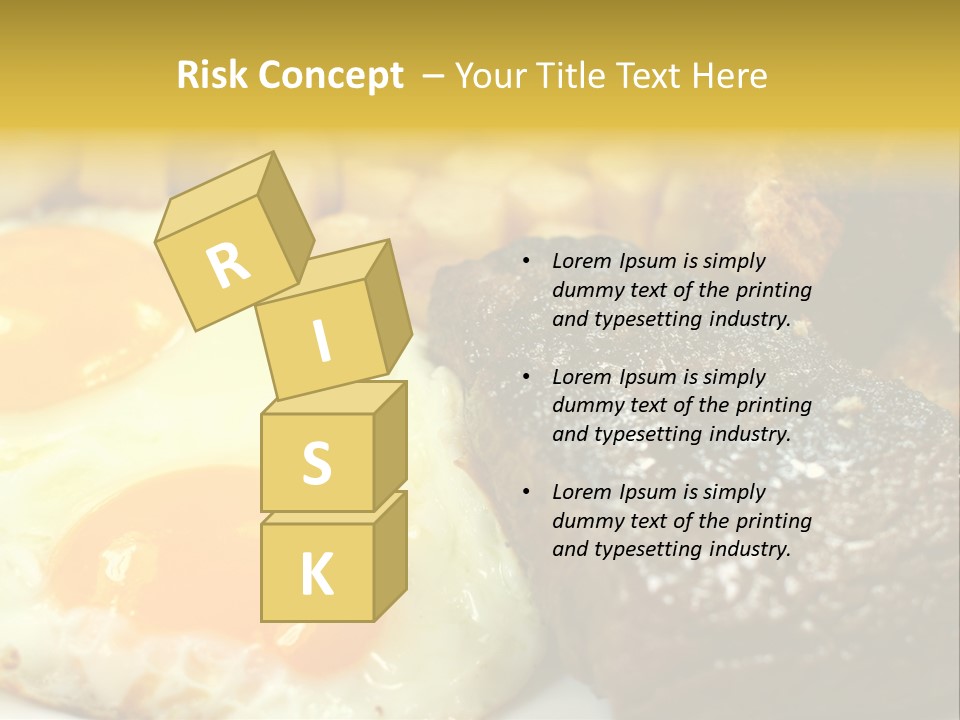 Delicious Steak And Eggs Breakfast PowerPoint Template