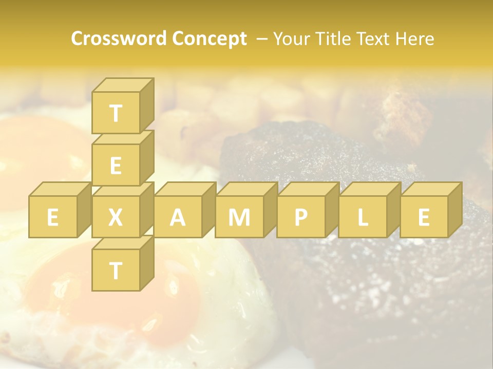 Delicious Steak And Eggs Breakfast PowerPoint Template