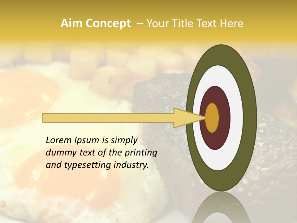 Delicious Steak And Eggs Breakfast PowerPoint Template