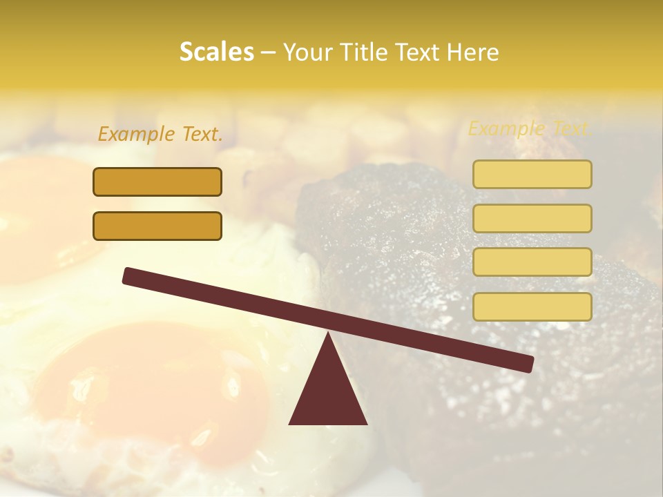 Delicious Steak And Eggs Breakfast PowerPoint Template