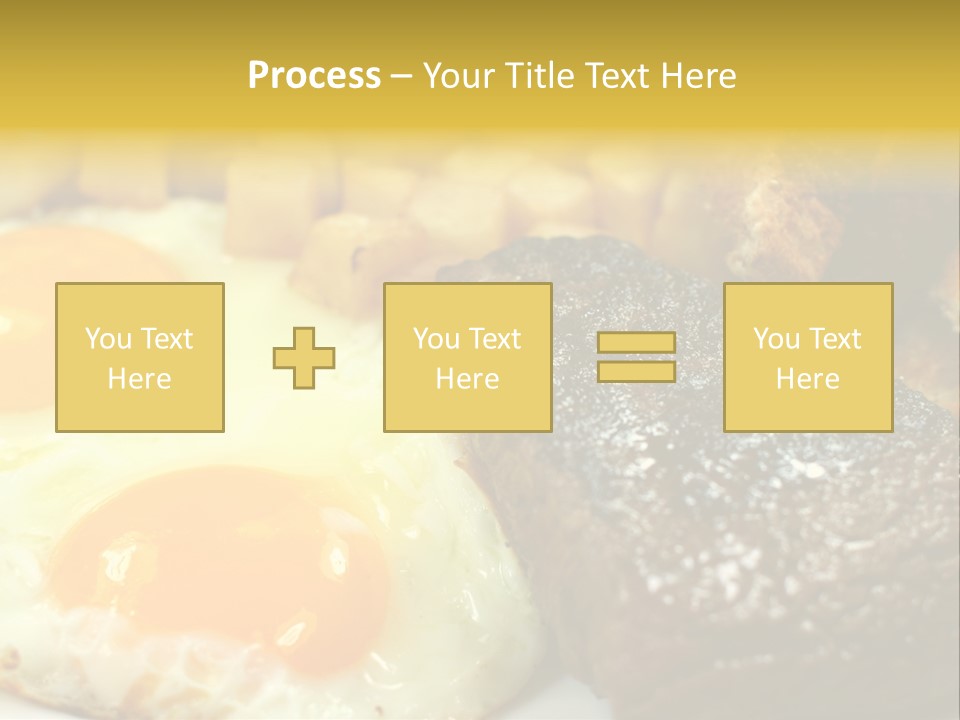 Delicious Steak And Eggs Breakfast PowerPoint Template