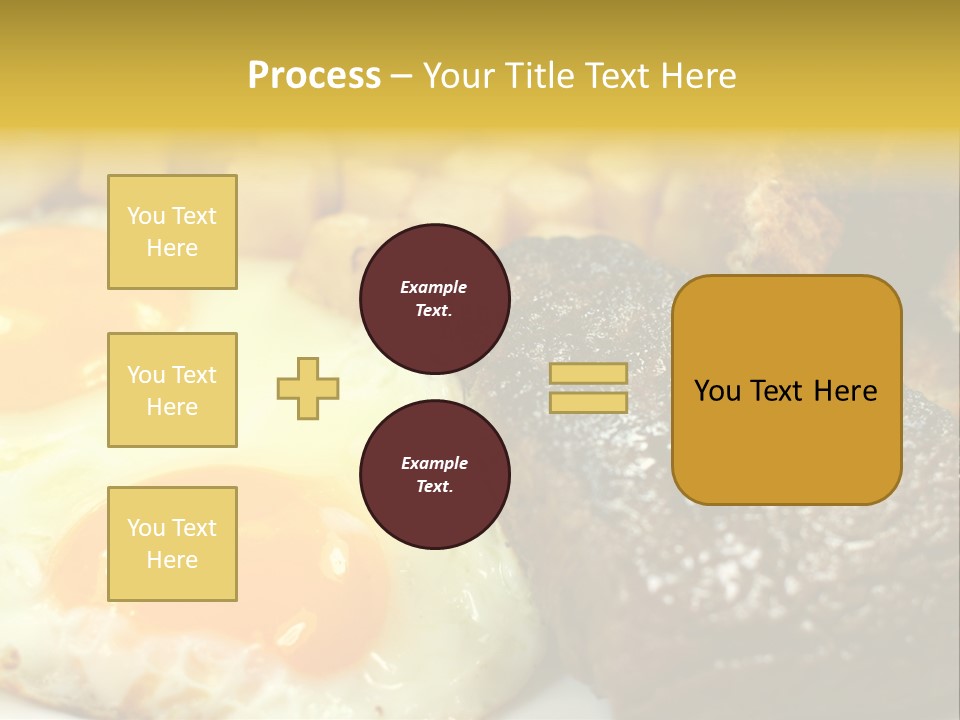 Delicious Steak And Eggs Breakfast PowerPoint Template