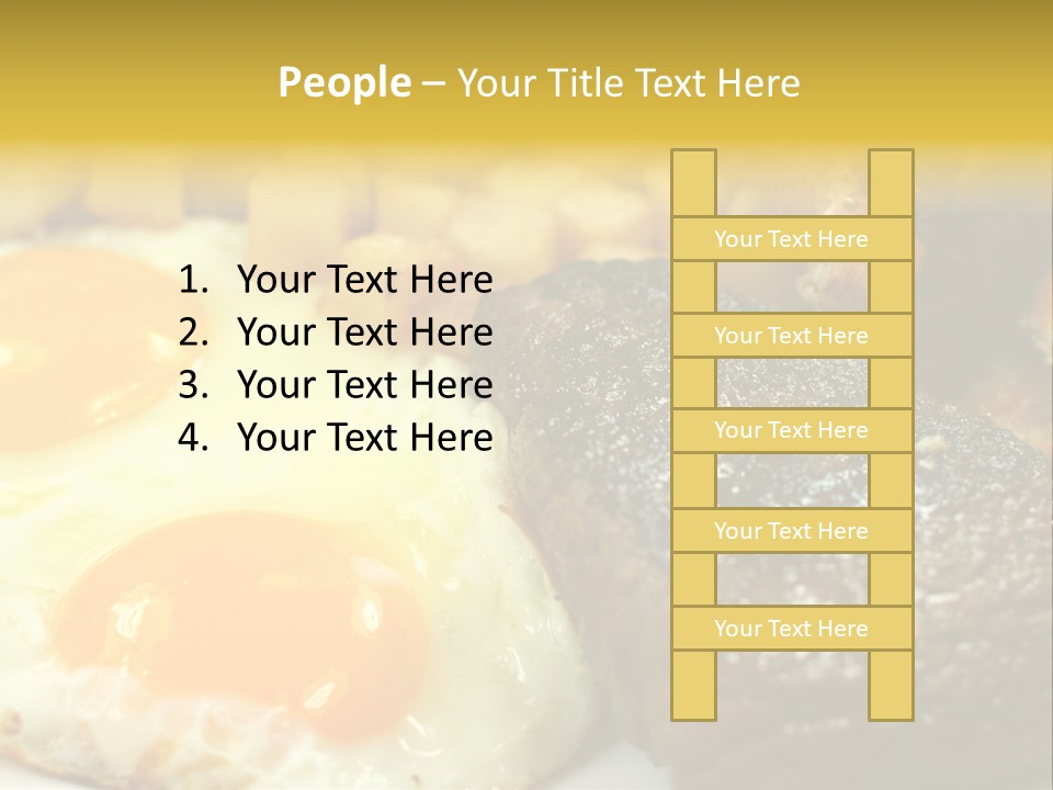 Delicious Steak And Eggs Breakfast PowerPoint Template