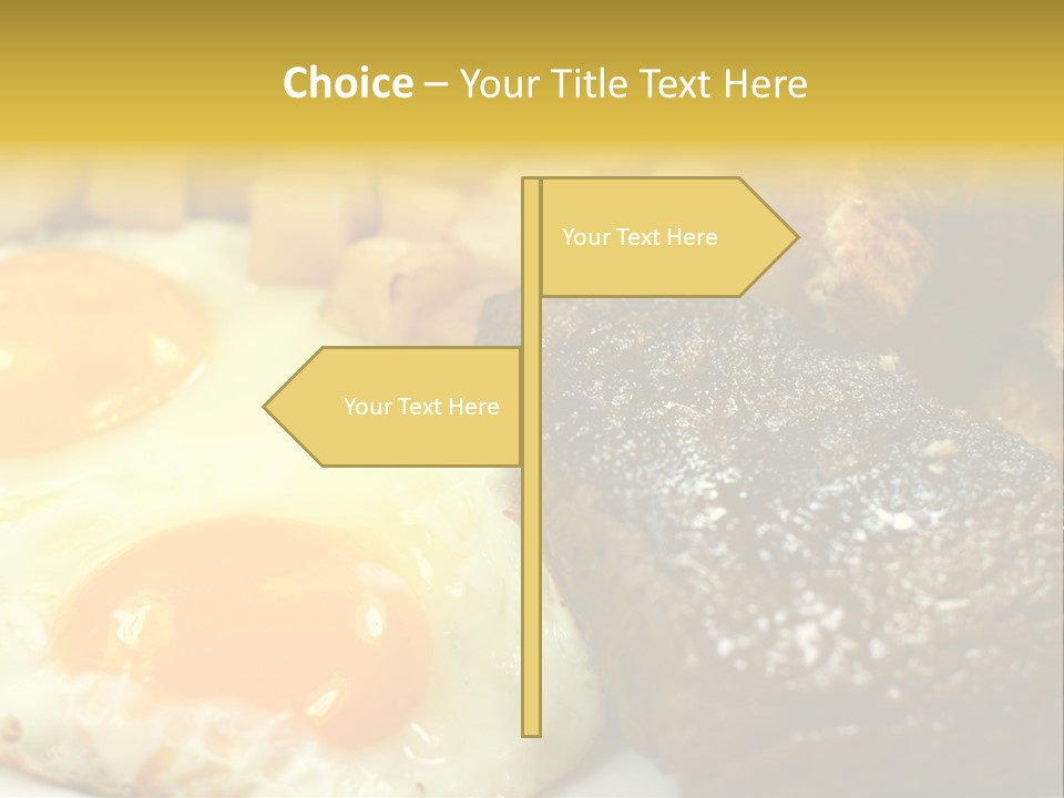 Delicious Steak And Eggs Breakfast PowerPoint Template