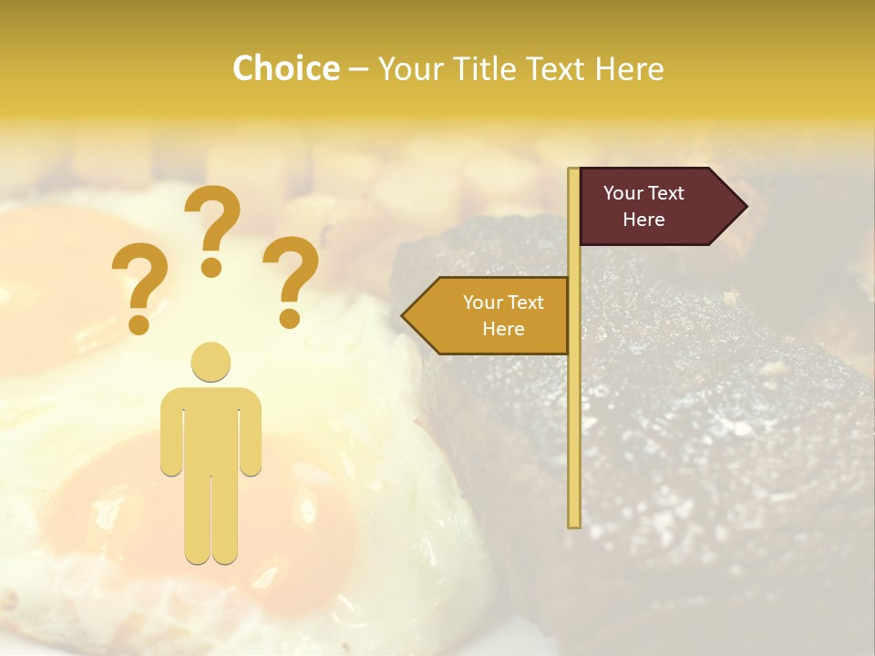 Delicious Steak And Eggs Breakfast PowerPoint Template