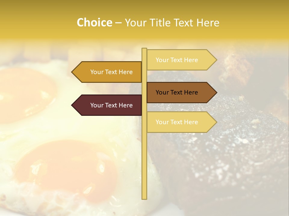 Delicious Steak And Eggs Breakfast PowerPoint Template