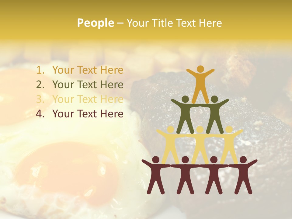 Delicious Steak And Eggs Breakfast PowerPoint Template