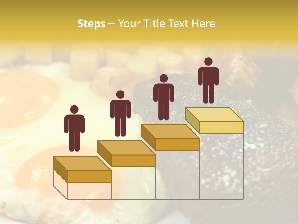 Delicious Steak And Eggs Breakfast PowerPoint Template