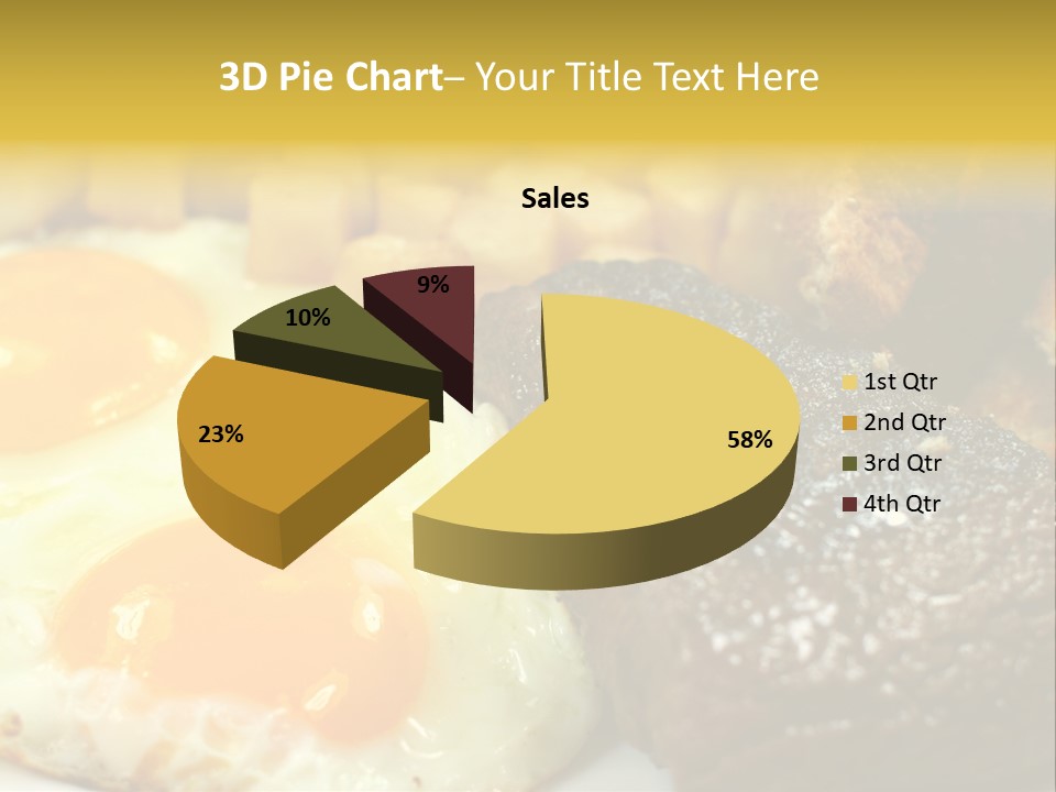 Delicious Steak And Eggs Breakfast PowerPoint Template