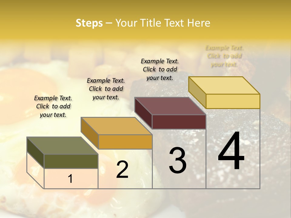 Delicious Steak And Eggs Breakfast PowerPoint Template