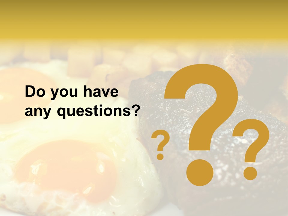 Delicious Steak And Eggs Breakfast PowerPoint Template