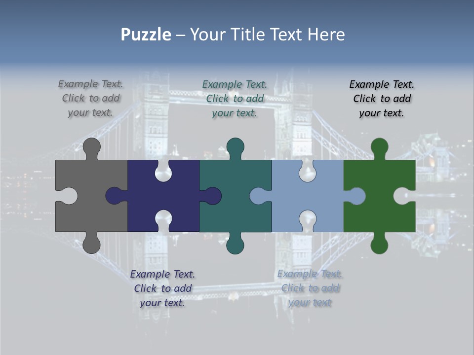 Tower Bridge And Reflection PowerPoint Template