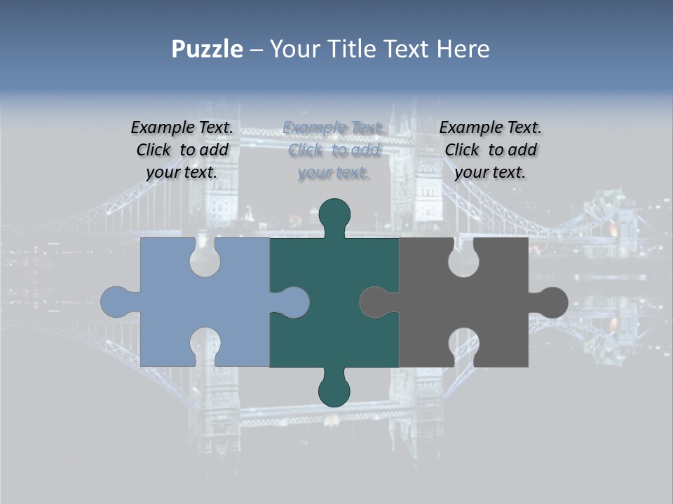 Tower Bridge And Reflection PowerPoint Template