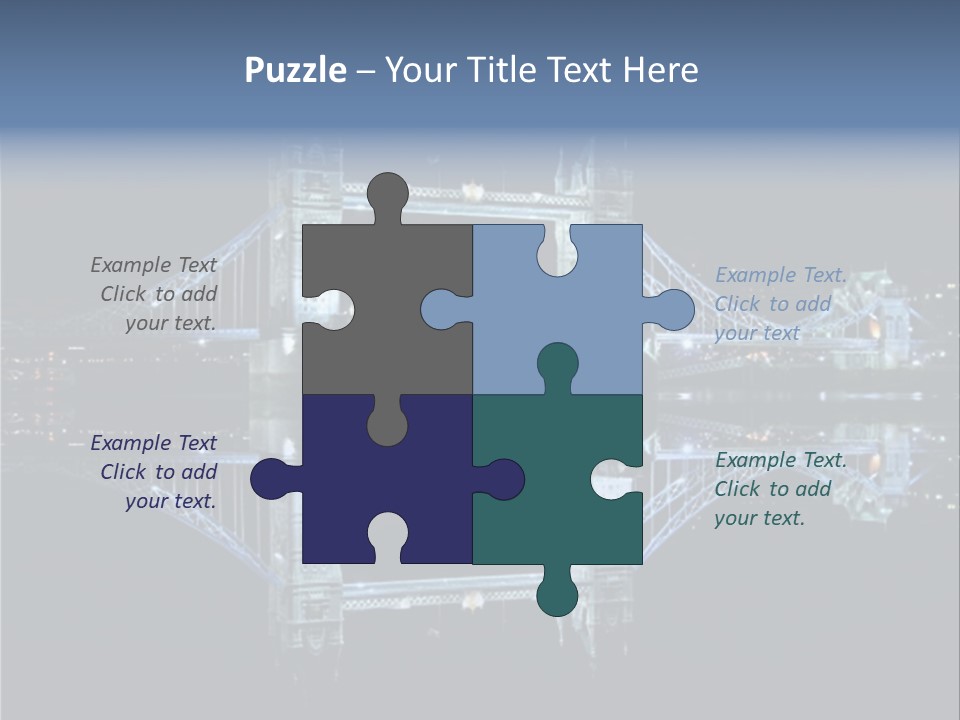 Tower Bridge And Reflection PowerPoint Template