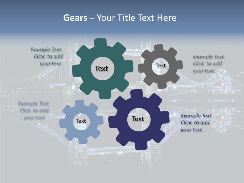 Tower Bridge And Reflection PowerPoint Template