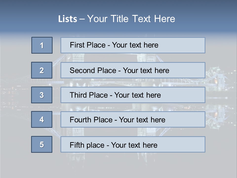 Tower Bridge And Reflection PowerPoint Template