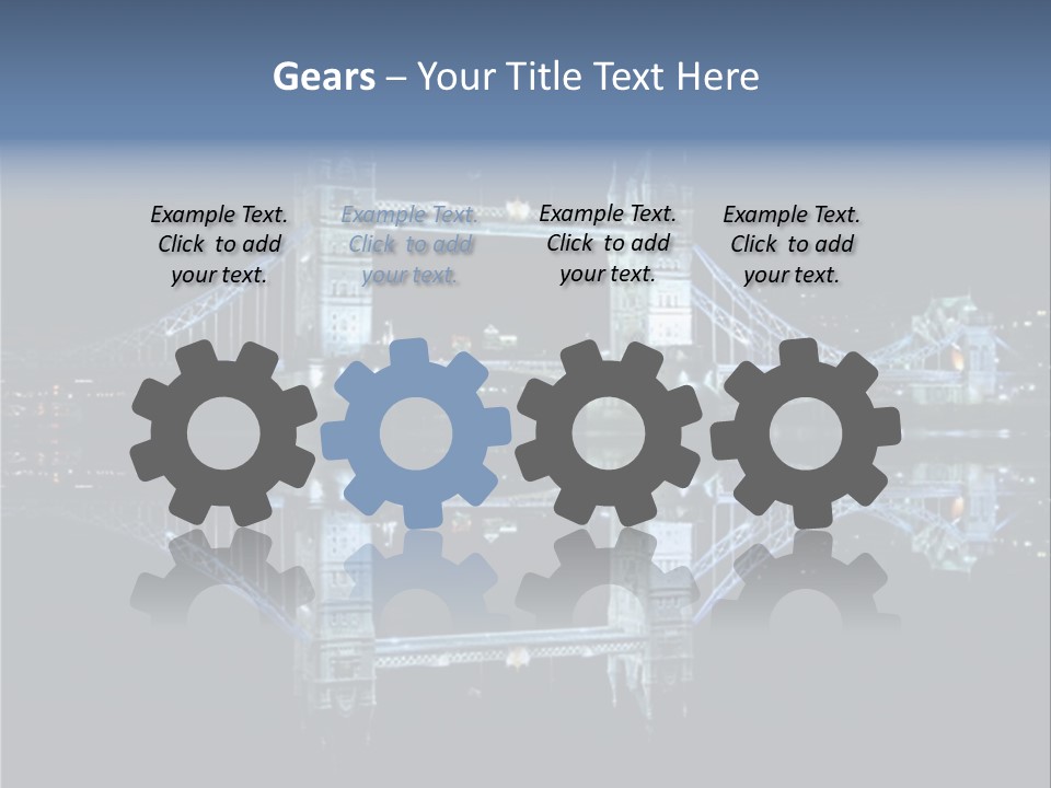 Tower Bridge And Reflection PowerPoint Template