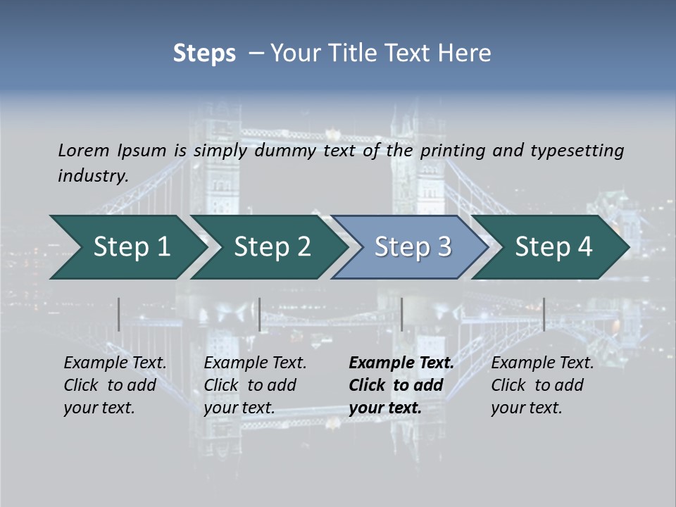 Tower Bridge And Reflection PowerPoint Template