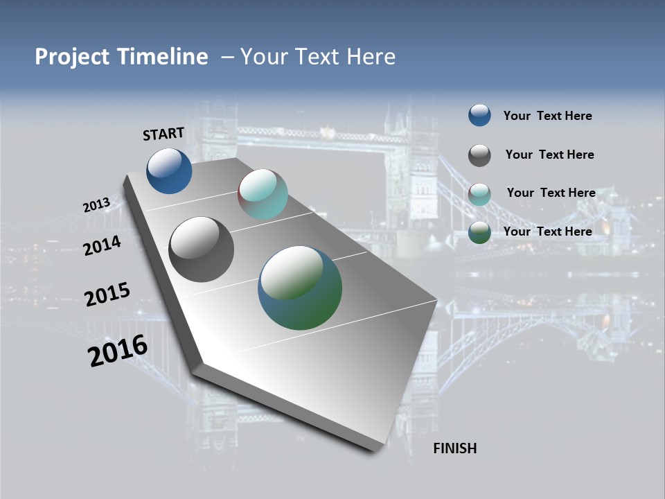Tower Bridge And Reflection PowerPoint Template