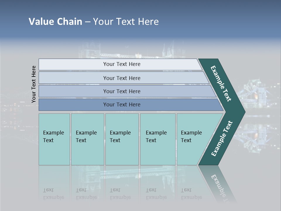 Tower Bridge And Reflection PowerPoint Template
