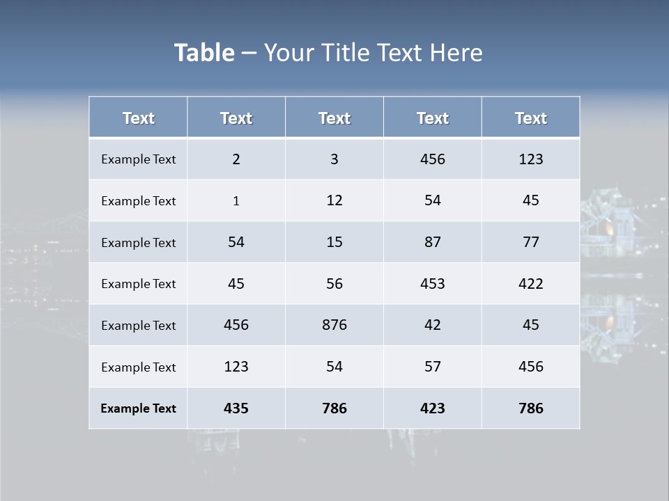 Tower Bridge And Reflection PowerPoint Template