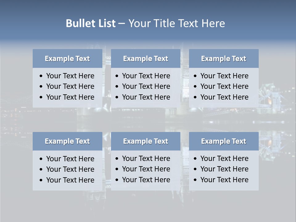 Tower Bridge And Reflection PowerPoint Template