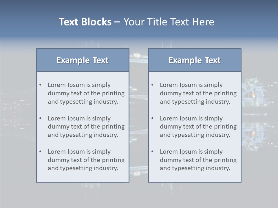 Tower Bridge And Reflection PowerPoint Template
