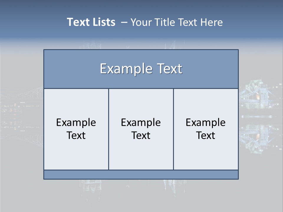 Tower Bridge And Reflection PowerPoint Template