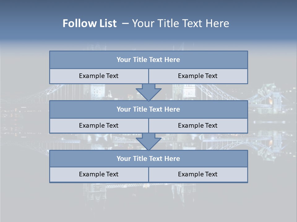 Tower Bridge And Reflection PowerPoint Template