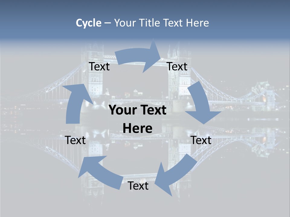 Tower Bridge And Reflection PowerPoint Template