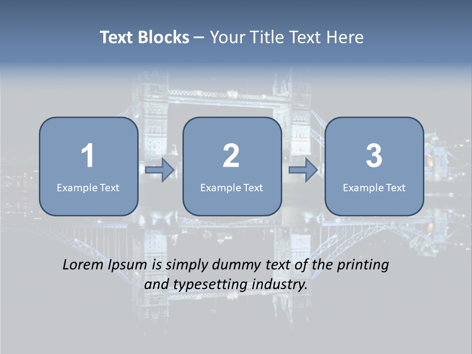 Tower Bridge And Reflection PowerPoint Template