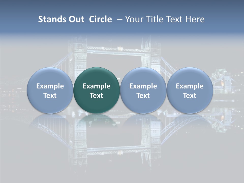 Tower Bridge And Reflection PowerPoint Template