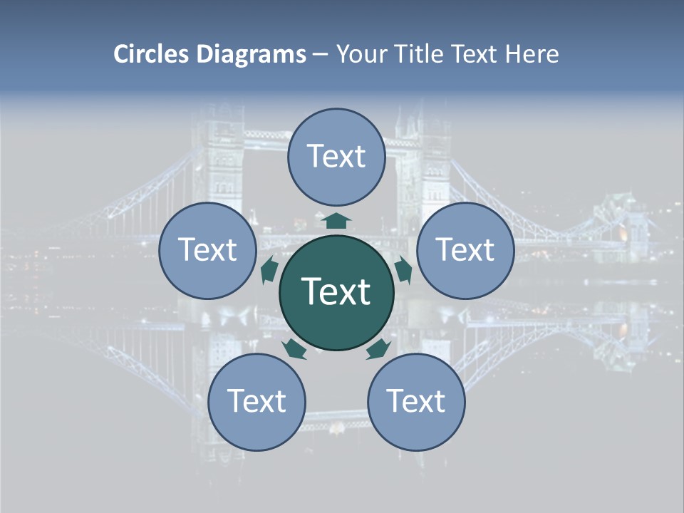 Tower Bridge And Reflection PowerPoint Template