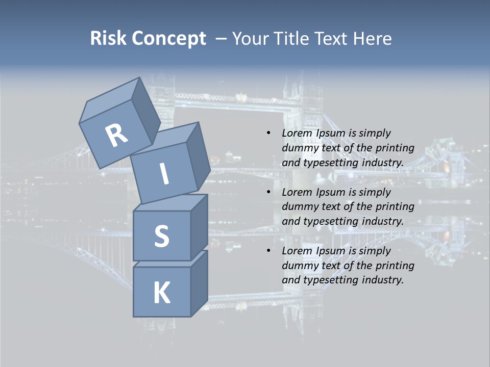 Tower Bridge And Reflection PowerPoint Template