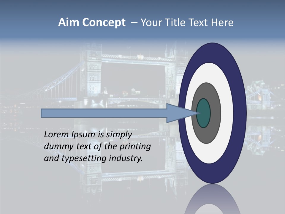 Tower Bridge And Reflection PowerPoint Template