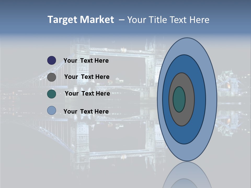 Tower Bridge And Reflection PowerPoint Template