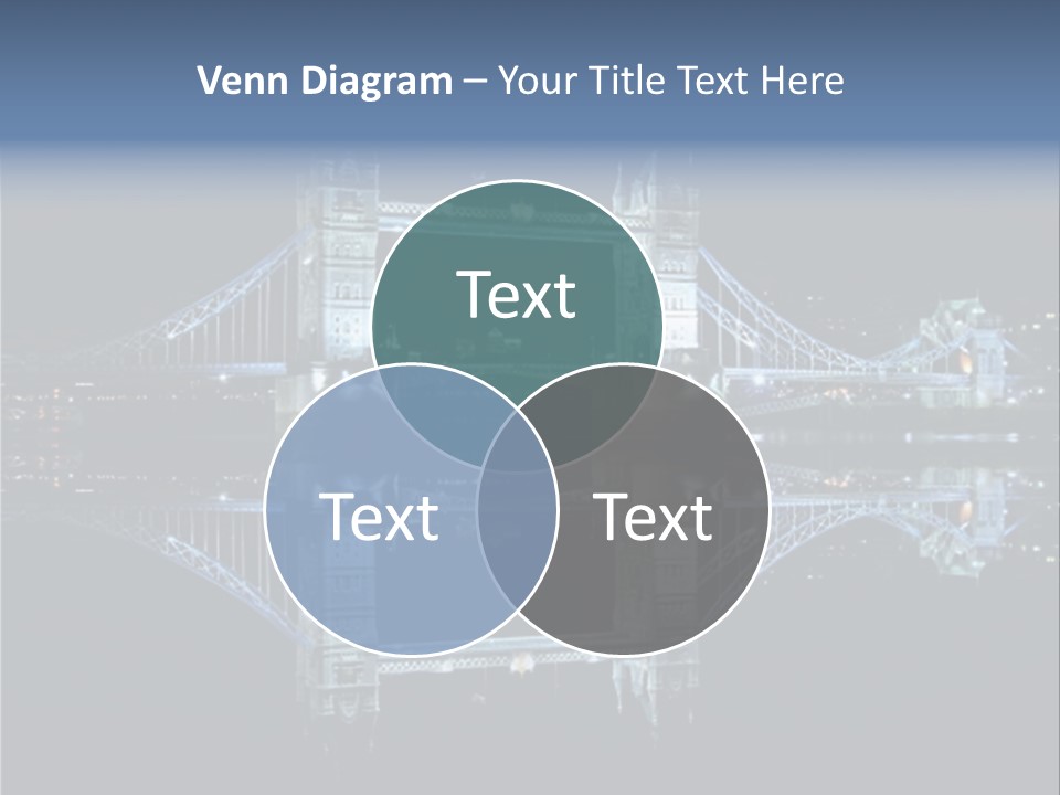 Tower Bridge And Reflection PowerPoint Template