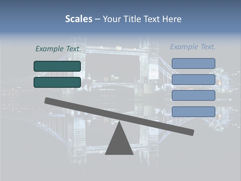 Tower Bridge And Reflection PowerPoint Template